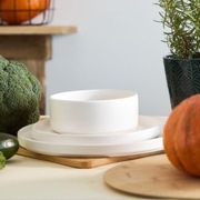 Talerze Famelio Homla białe