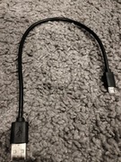 Kabel USB - microUSB 0,3 metra czarny