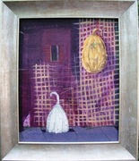 PEJZAŻ Z TYKWAMI / olej na płótnie / rama / prof. Allan Rzepka