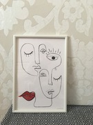 Obraz obrazek ilustracja biała ramka A4 akwarela 