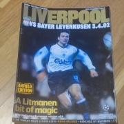 MAGAZYN MECZOWY LIVERPOOL - BAYERN LEVERKUSEN 03.04.2002 CHAMPIONS LEAGUE 