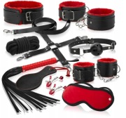 ZESTAW BDSM BONDAGE 12 ELEMENTÓW PEJCZ KNEBEL PAS