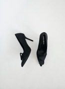 Nowe czarne satynowe czółenka Karen Millen 40