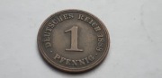 Niemcy Cesarstwo Niemieckie - 1 fenig, pfennig 1888 - mennica A