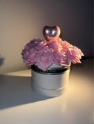 Flower box z rózami sztucznymi 19 szt