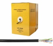 Kabel komputerowy skrętka UTP cat.5e RJ45 100% Cu miedź + ŻEL czarny