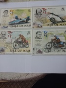 4 karki pocztowe że znaczkami Isle Of Man 1982 r