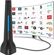 Antena naziemna TV DVB-T2 Magnetyczna wewnętrzna 360° Full HD 4K 180km 814