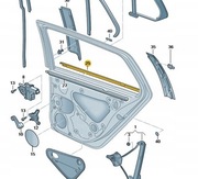 Audi A3 S3 8V 2018 listwa drzwi zgarniająca lewy tył sedan 8v5839477