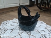 Czarny łabędź ceramiczny