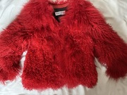 Kurtka czerwone futro z owcy mongolskiej Florence Bridge r.36-38