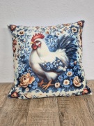 Poszewka poduszka Wielkanocna kura 40x40cm kogut kurka kurczaczek pisanki