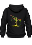Bluza z kapturem Reggae Rasta instrumenty  gitara perkusja mikrofon trąbka 