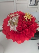 Bukiet z róż mydlanych i Raffaello 