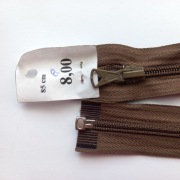 Zamek spiralny spirala rozdzielczy 85cm ciemny brąz