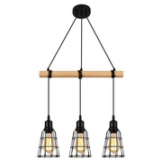 Lampa wisząca drewniana 3-punktowa 