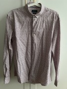 Koszula męska ZARA MAN biała w kawiatki Slim Fit r. 40 L