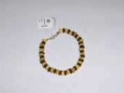 W.KRUK SREBRNA BRANOSLETKA Z BURSZTYNEM NOWA