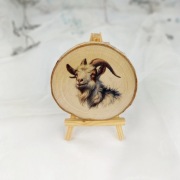 Plaster drewna pod kubek - zawieszka - koza