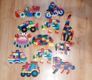 12x klocki drewniane zabawa nauka literek puzzle zestaw klocków 300el