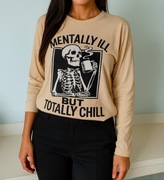 Beżowa bluzka luźna oversize L Xl 