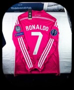 (S) CRISTIANO RONALDO 7 REAL MADRYT 14/15 LIGA MISTRZÓW LONG SLEEVE RÓŻOWY