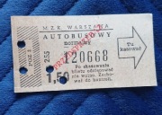 Bilet MZK Warszawa 