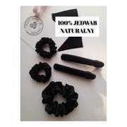 Zestaw akcesoriów do włosów z jedwabiu naturalnego gumki i spinki 