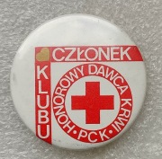 Odznaka Członek Klubu Honorowy Dawca Krwi PCK