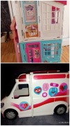 Dom Villa Barbie Mattel plus karetka 