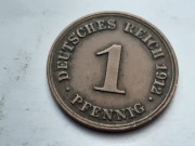 Niemcy Cesarstwo Niemieckie - 1 fenig, pfennig 1912 - mennica D