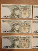 banknoty 50 zł K.Świerczewski seria HR1988 rok