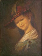 PORTRET SASKIA a la REMBRANDT olej na płótnie