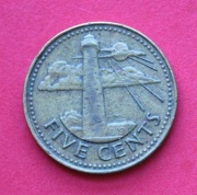 5  Centów  1979 r -     Barbados    Latarnia morska    