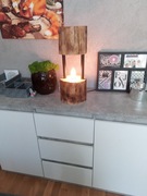 Lampka nocna z drewna