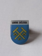 Herb gmina Jaśliska przypinka pin odznaka wpinka