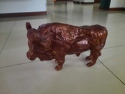 Figurka żubra PRL, odlew z aluminium