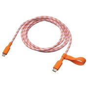 Kabel przewód USB-C Lightning MFi 3A 1,5m 480Mb/s szybki pomarańcz LILLHULT