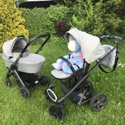 Wózek X-lander 2w1 x-pulse szary + baza x-move