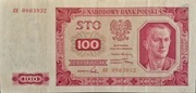 100 złotych 1948 seria AY stan 3++