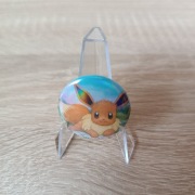Holograficzna Przypinka HOLO handmade Pokémon Eevee 32 mm