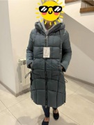 Niebieska, długa, ocieplana kurtka, Happy House, XXL/44