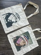 2 Torby tote bag billie eilish beige pink bawełna cotton bawełniana