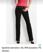 Spodnie damskie  r.50, 99% bawełna  1% elastan