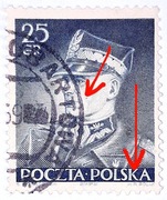 Usterka druku. Znaczek Fi 298I. Kasowany.