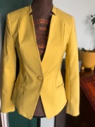 Marynarka, żakiet musztardowy, polska marka Reszka 36/S