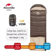 Naturehike U250 L nowy, nieużywany śpiwór z kapturem