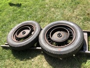 Koła motocykla BMW R75 WH i ZUNDAPP KS750 z oponami z 1941 r oryginał