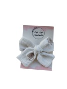 Spinka kokarda haftowane kwiaty