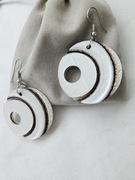 Kolczyki wiszące masa perłowa kolczyki vintage